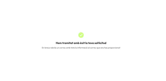 Hem tramitat amb èxit la teva sol·licitud. Ben aviat rebràs un missatge al correu electrònic que ens has facilitat, amb el teu número de soci o sòcia confirmant que la teva aportació s’ha fet correctament.